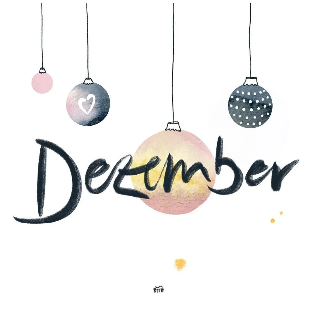 Kalenderblatt Dezember · Watercolor & Procreate | Kalender