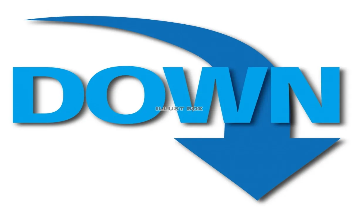 「DOWN」イラスト無料