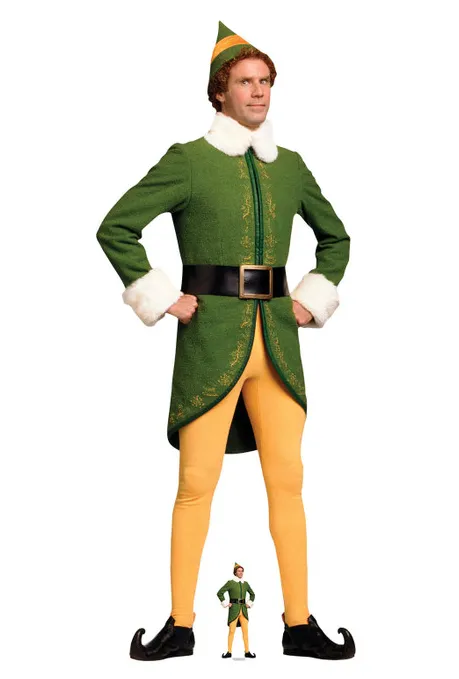 Buddy the from hands on hips lifesize cardboard cutout