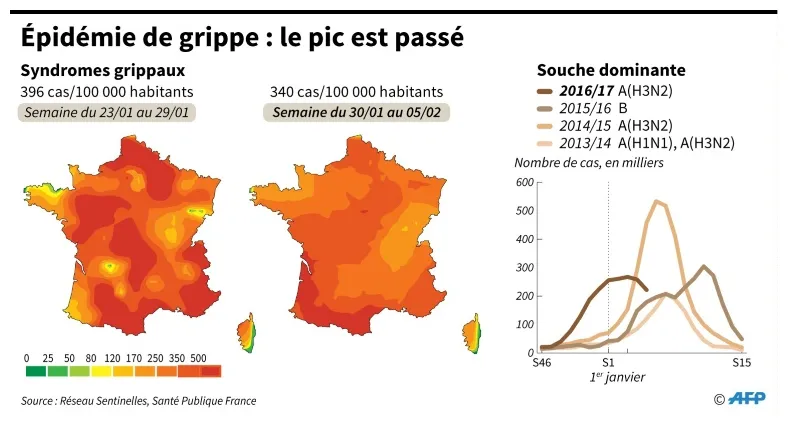 Grippe: le pic de l'épidémie est passé