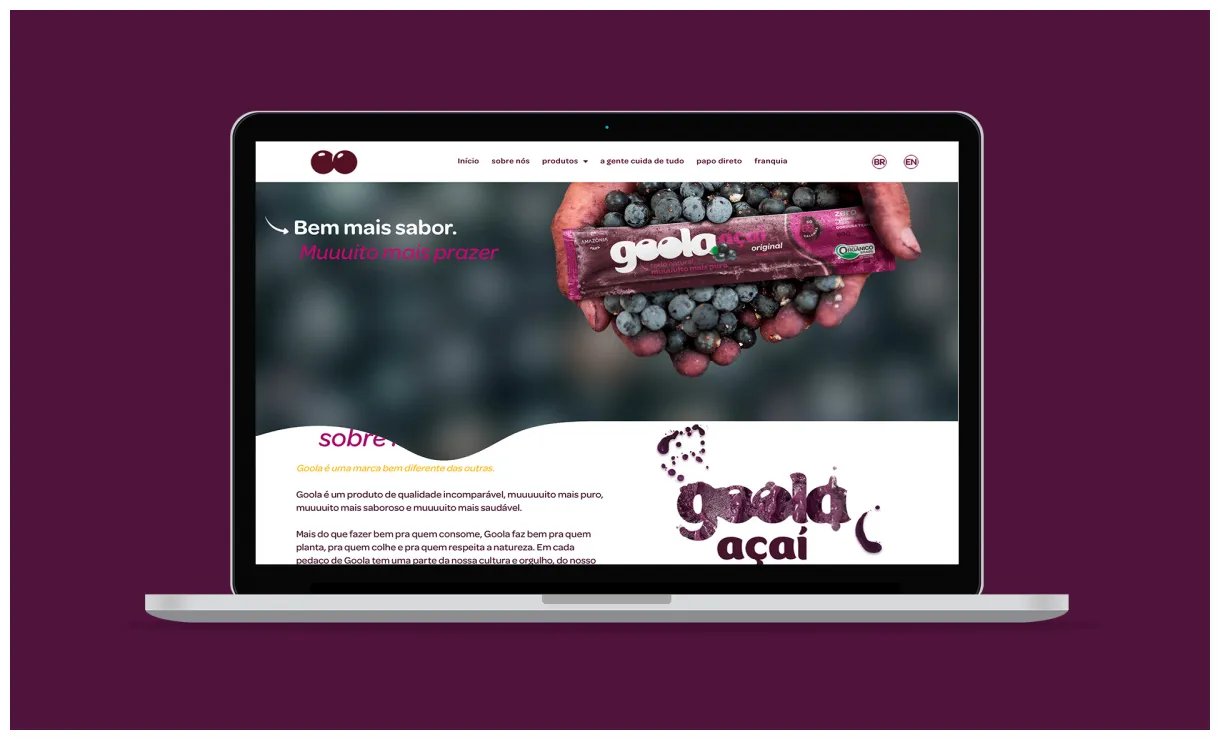 Goola açaí branding de produto on behance