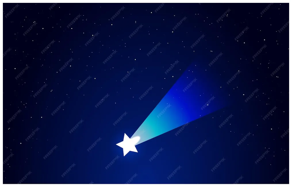 Étoile filante vecteur premium