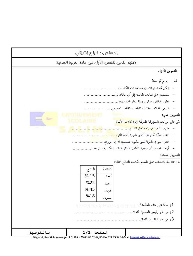 Examen education civique 2010 4ap t1 pdf