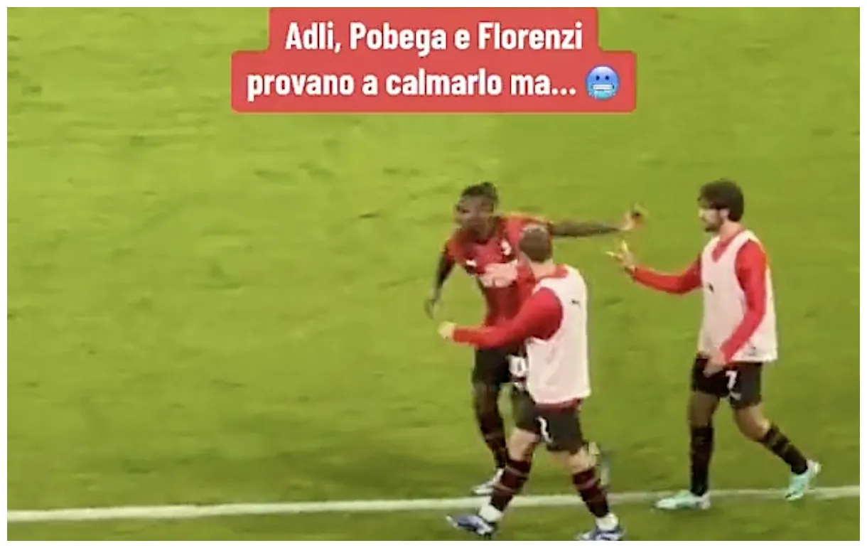 Watch leao shrugs aside adli and to question pioli over