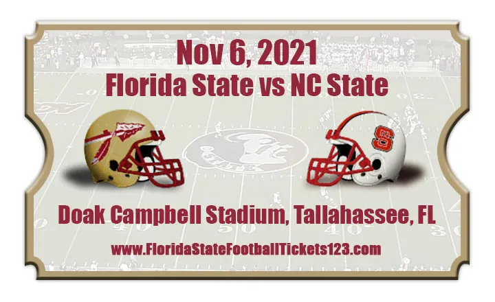 Florida state seminoles vs nc state wolfpack football tickets 11/06/21