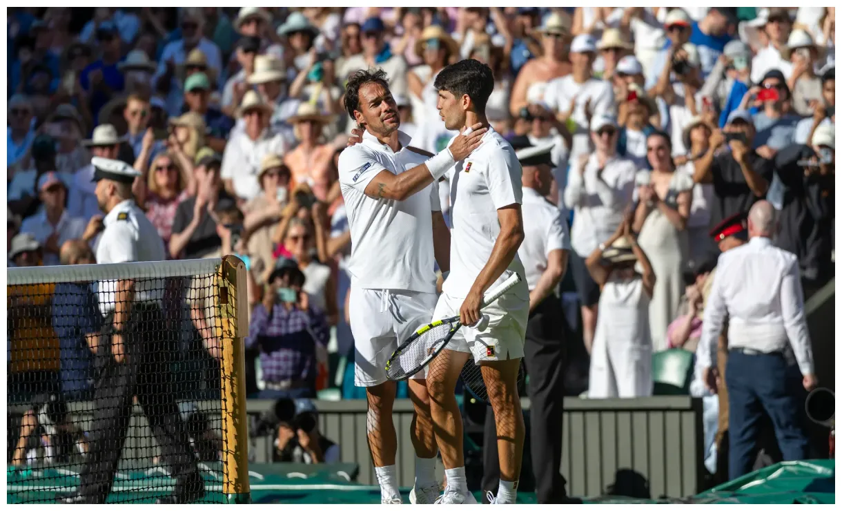 Carlos alcaraz celebra fabio sportal.it