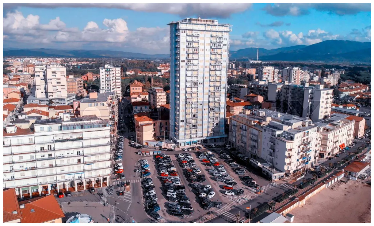 Panoramic aerial view of , italy. coastline of tuscany with