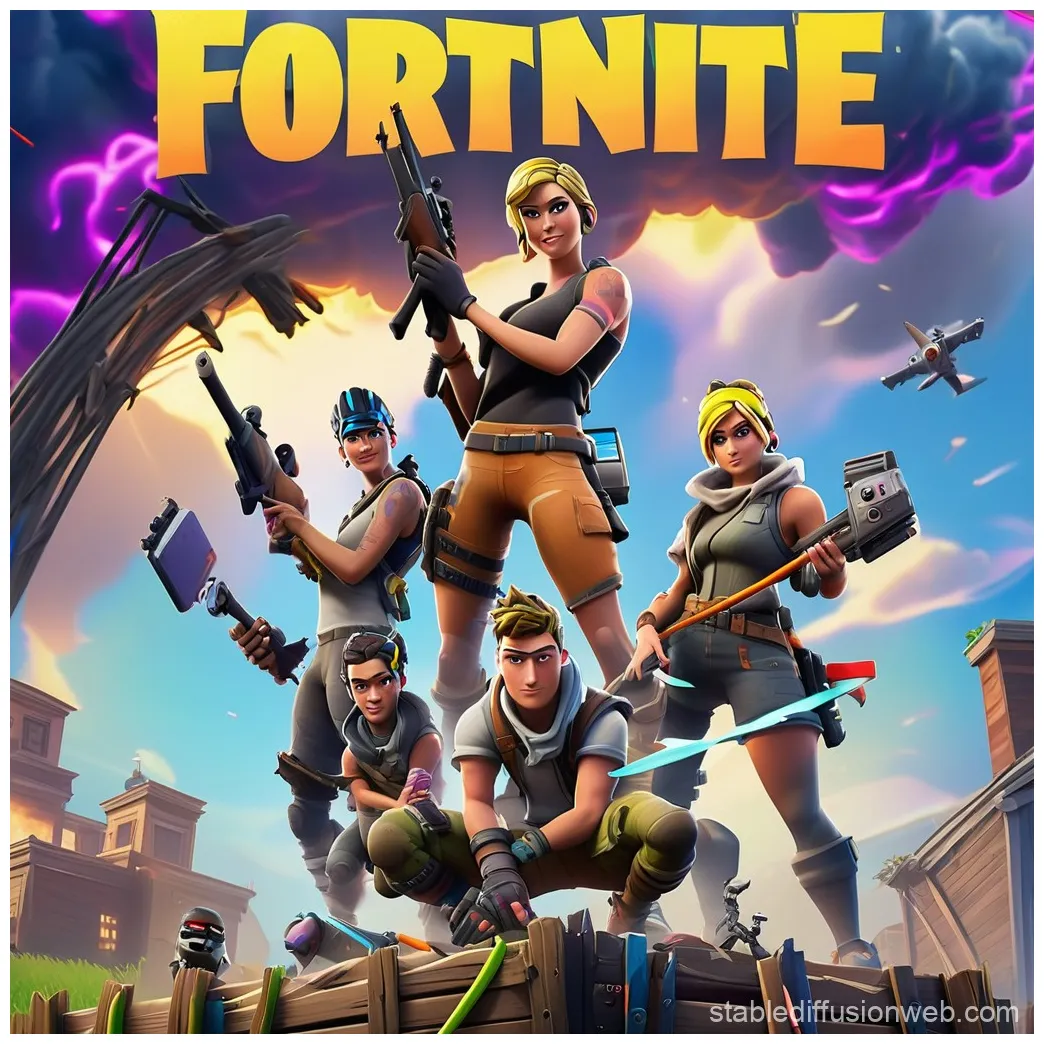 Fortnite movie cover art stable diffusion online