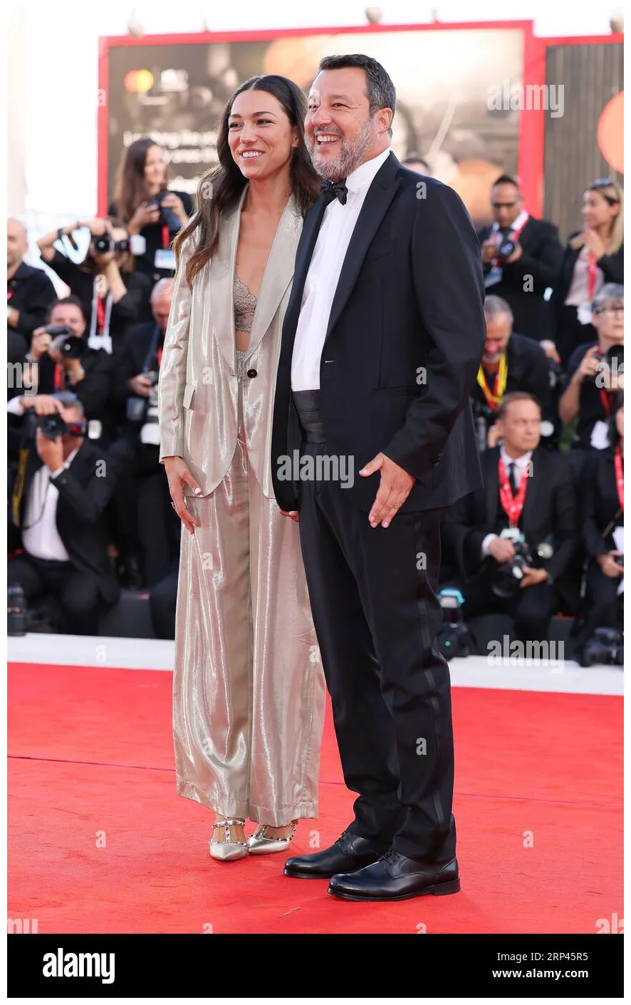 Venice, italy august 30 and matteo salvini attend