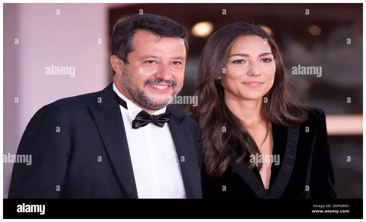 Matteo salvini and attending the padrenostro premiere