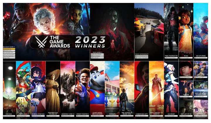 Games awards winners celebrating excellence in gaming