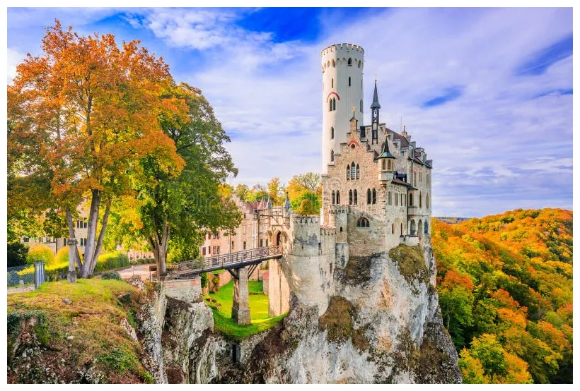 Lichtenstein Castle in Baden-Wurttemberg, Germany Stock Image - Image