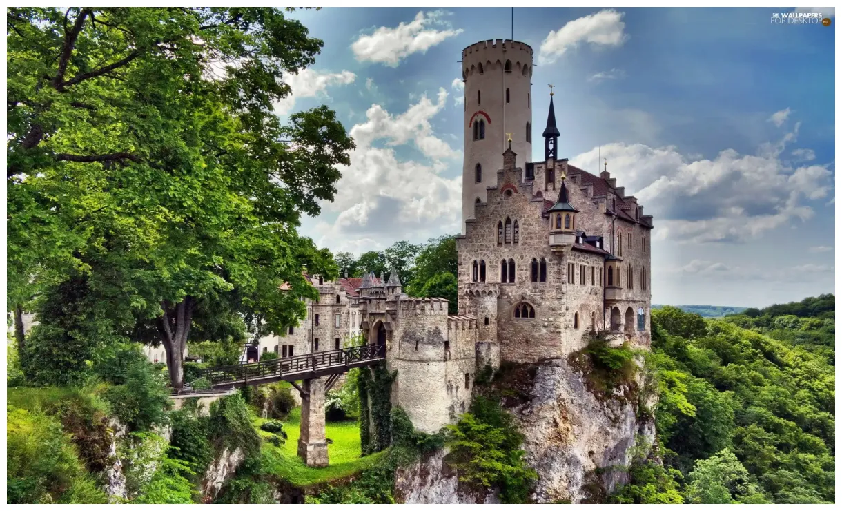 Germany, Castle, Lichtenstein - For desktop wallpapers: 2048x1365
