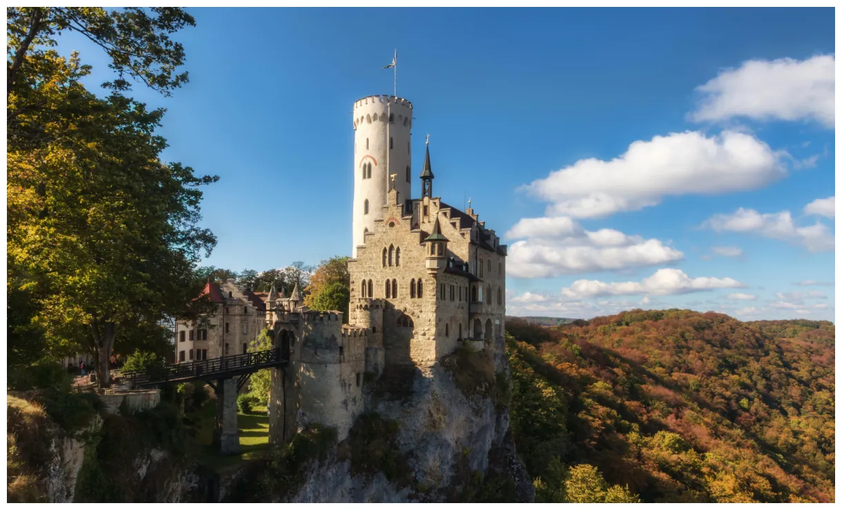 Lichtenstein Castle in southern Germany was built in 1842. It was