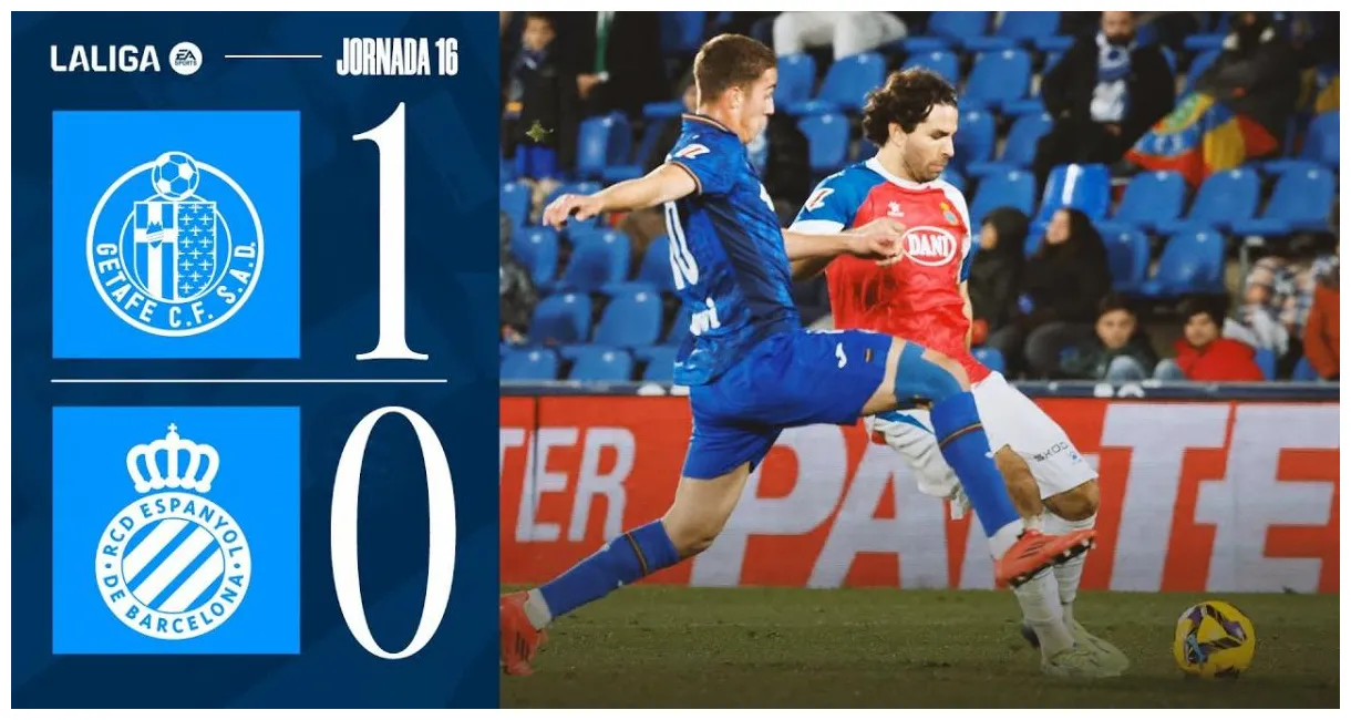 Résultat getafe espanyol 1-0 la 16e journée de liga 2024/2025 09/12