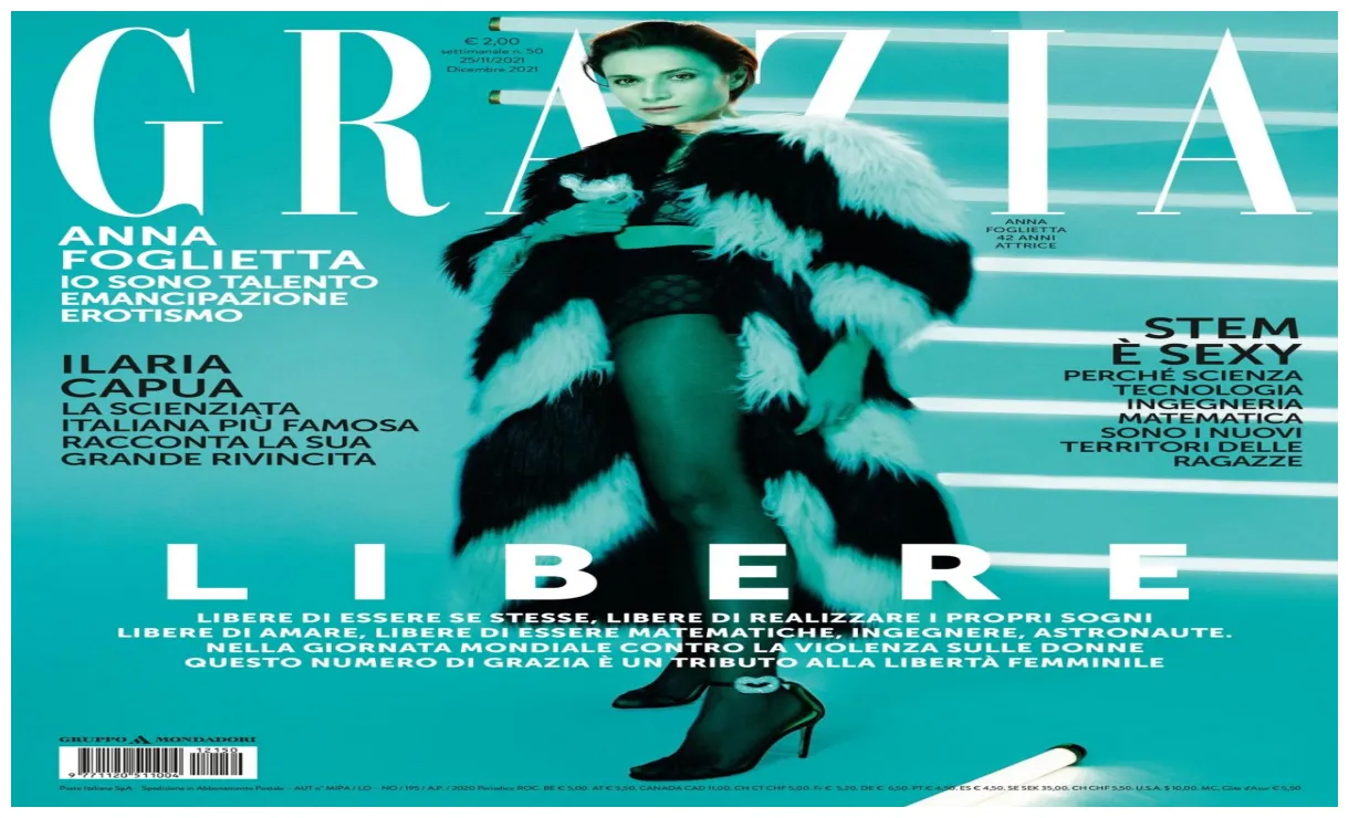 Anna Foglietta - Grazia Italy 11/25/2021 Issue • CelebMafia