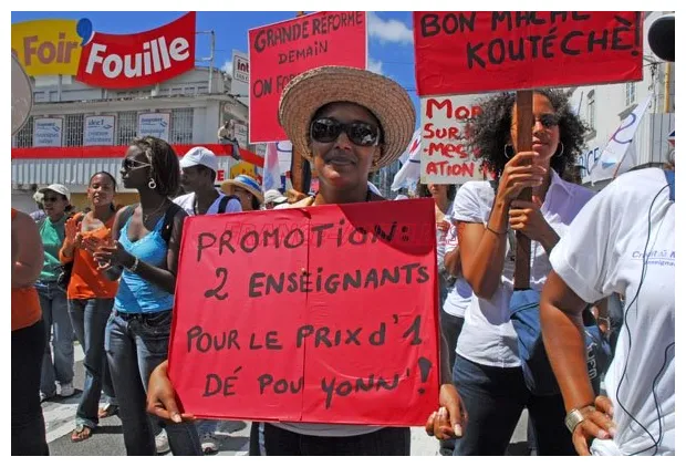 La martinique s'intalle dans la grève