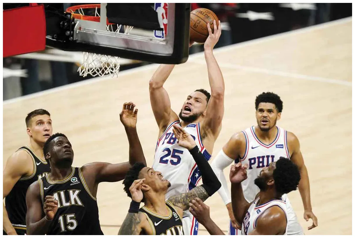 Hawks rally past 76ers to tie series