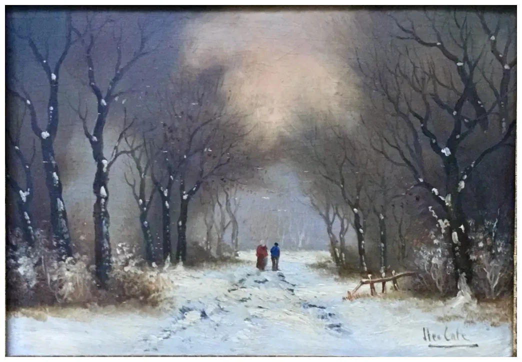 Overlevingskunstenaar winterschilderijen