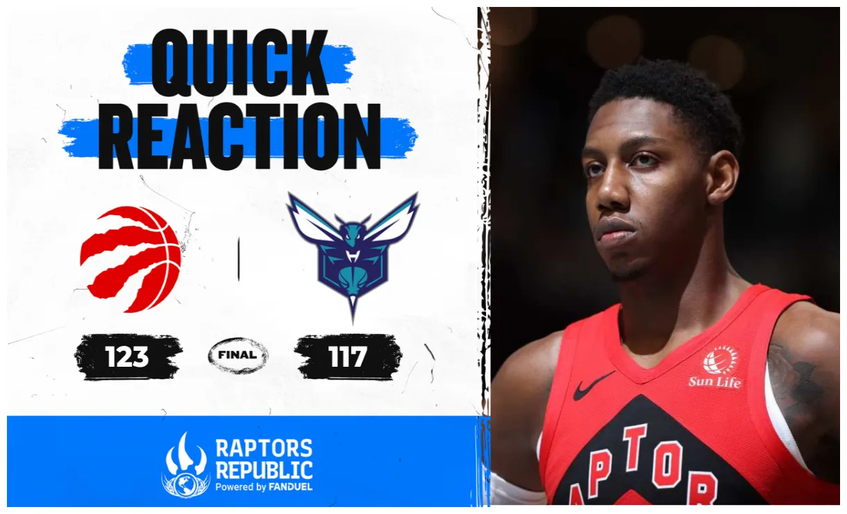 Quick reaction raptors 123, hornets 117 raptors republic