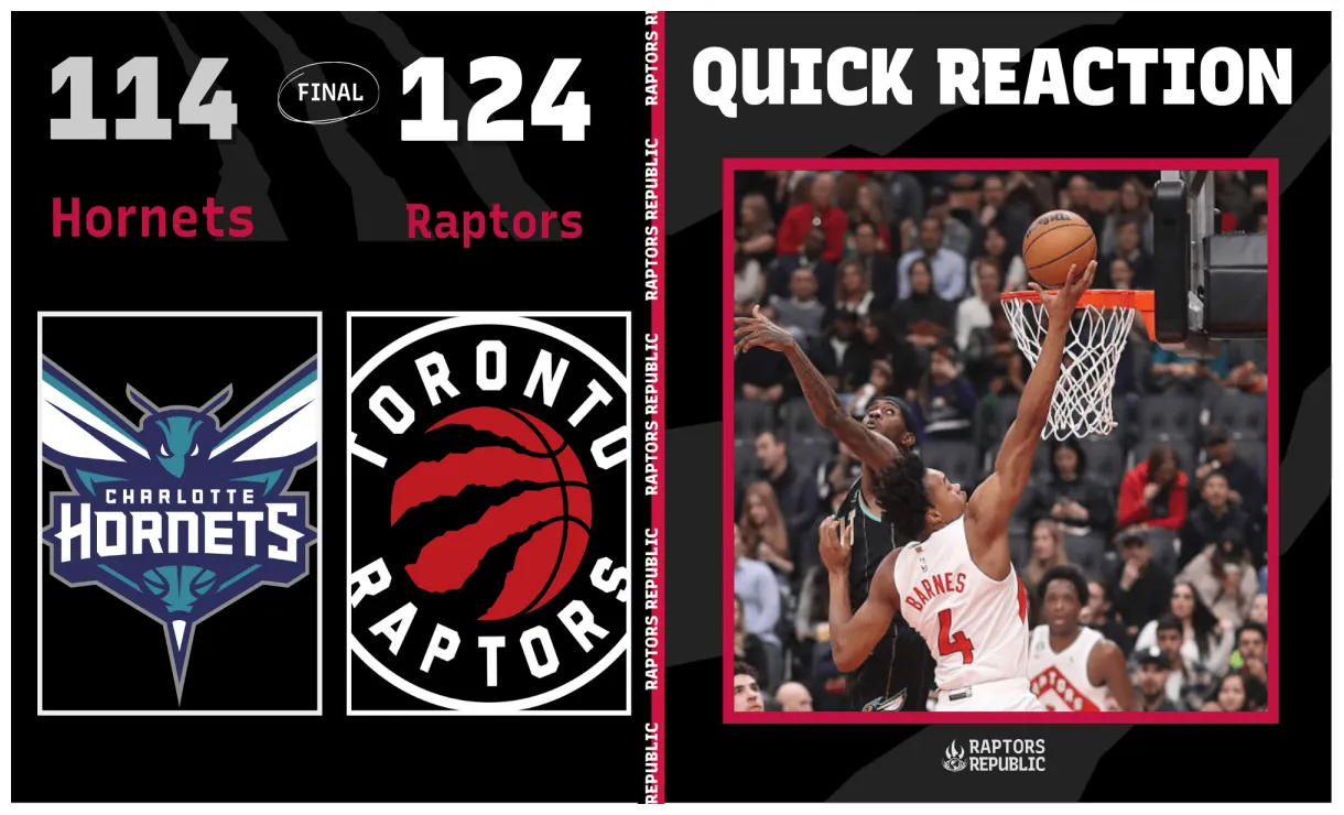 Quick reaction hornets 114, raptors 124 raptors republic