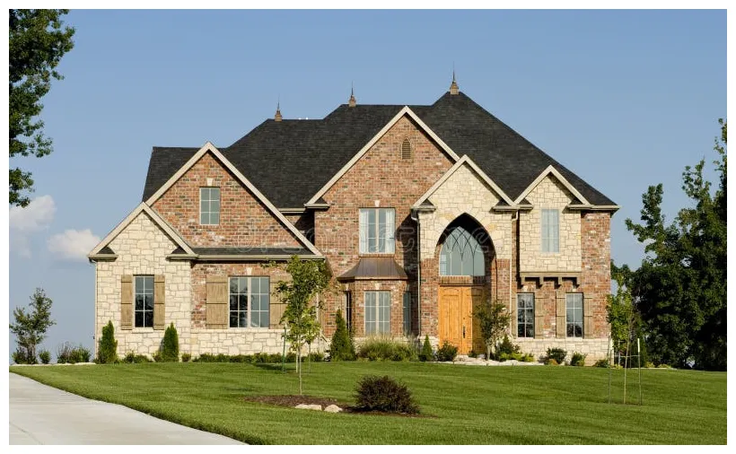 Mooi Huis of Huis stock afbeelding. Afbeelding bestaande uit gras - 6815753