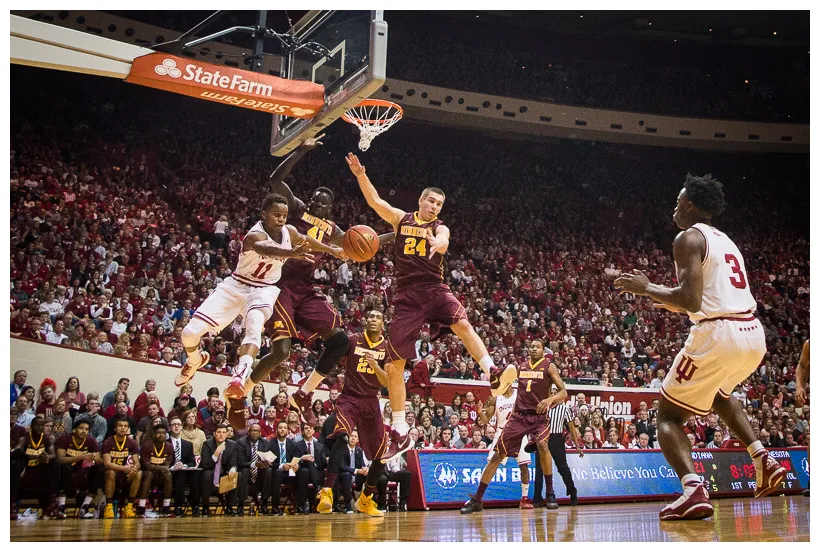 Gallery indiana vs. minnesota inside the hall indiana