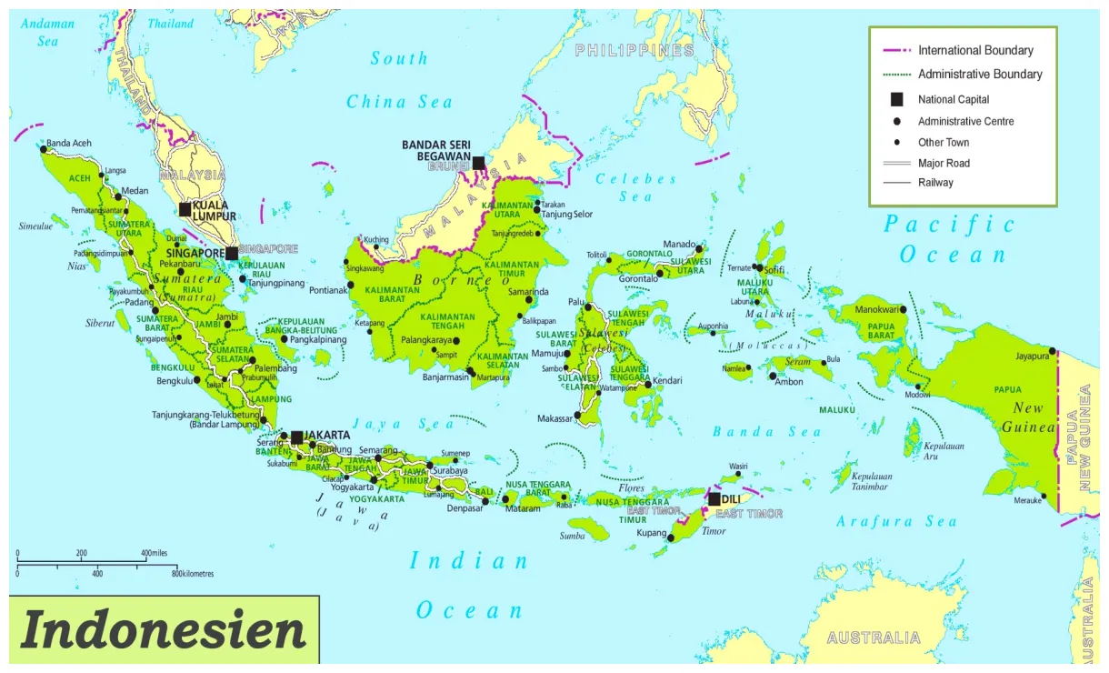 Indonesien politische karte