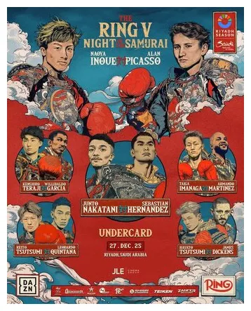Kenshiro teraji vs. willibaldo garcia, inoue vs. picasso boxing bout