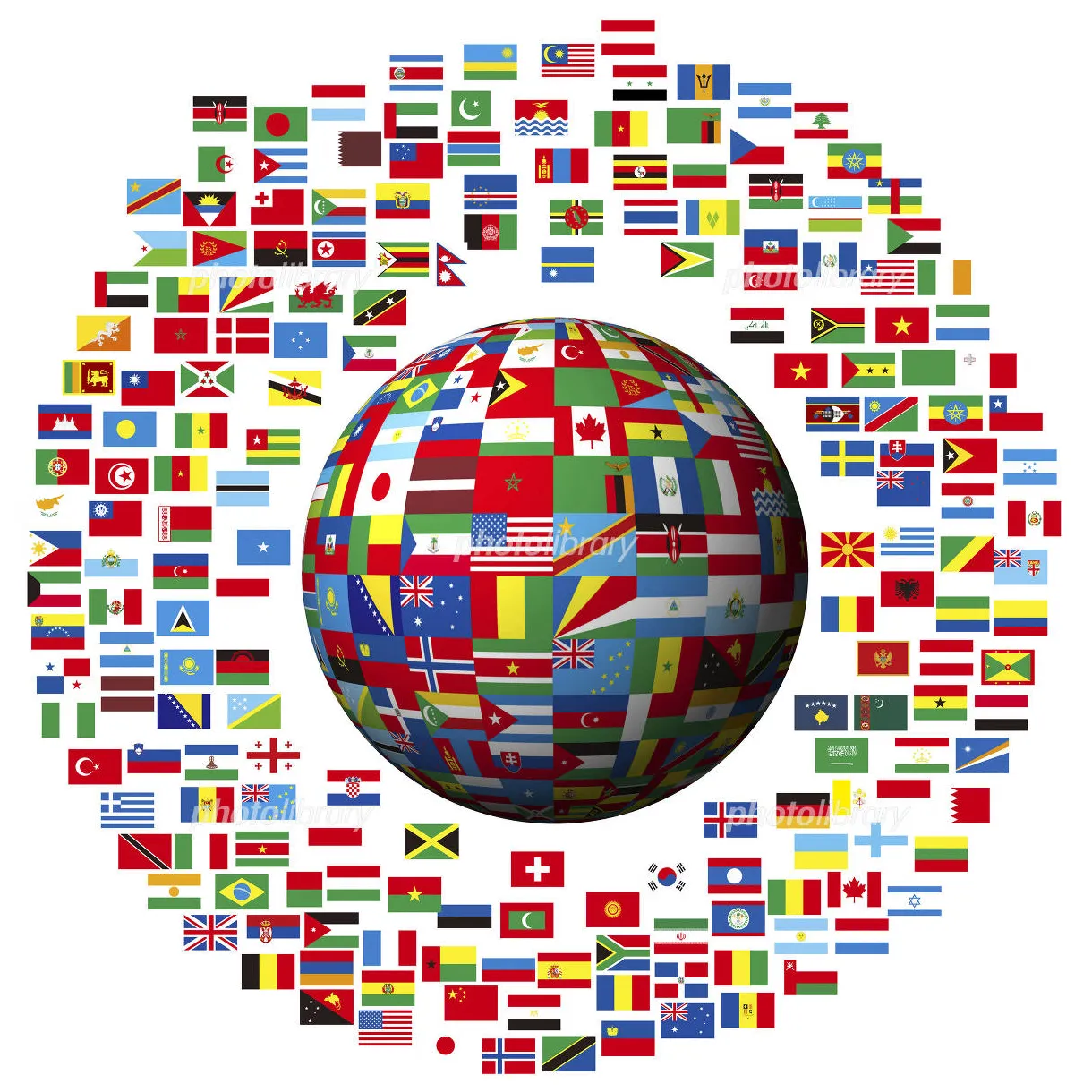 万国旗の球体 イラスト素材 [ 1025291 ] フォトライブラリー library