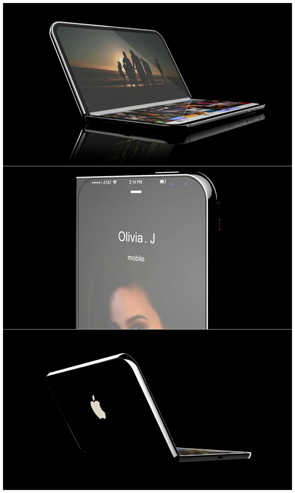 Concept replaces the notch with an under-display face id