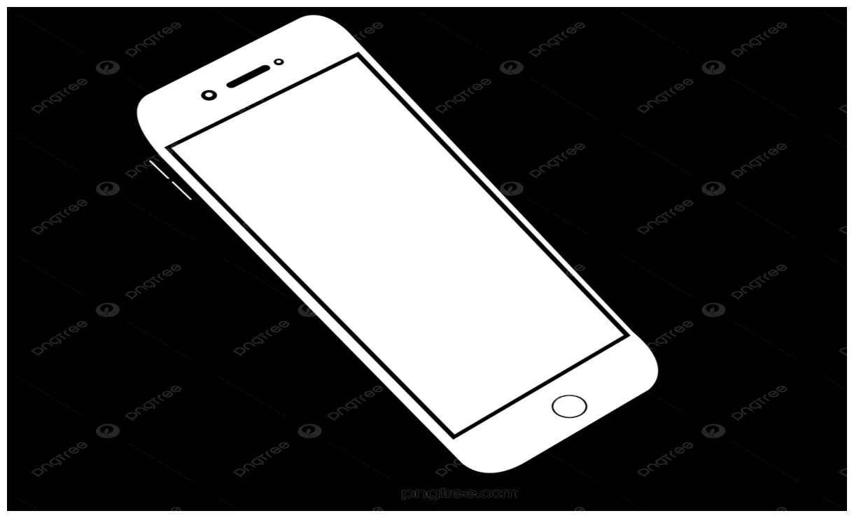Phone line drawing png, vector, psd, and clipart with transparent