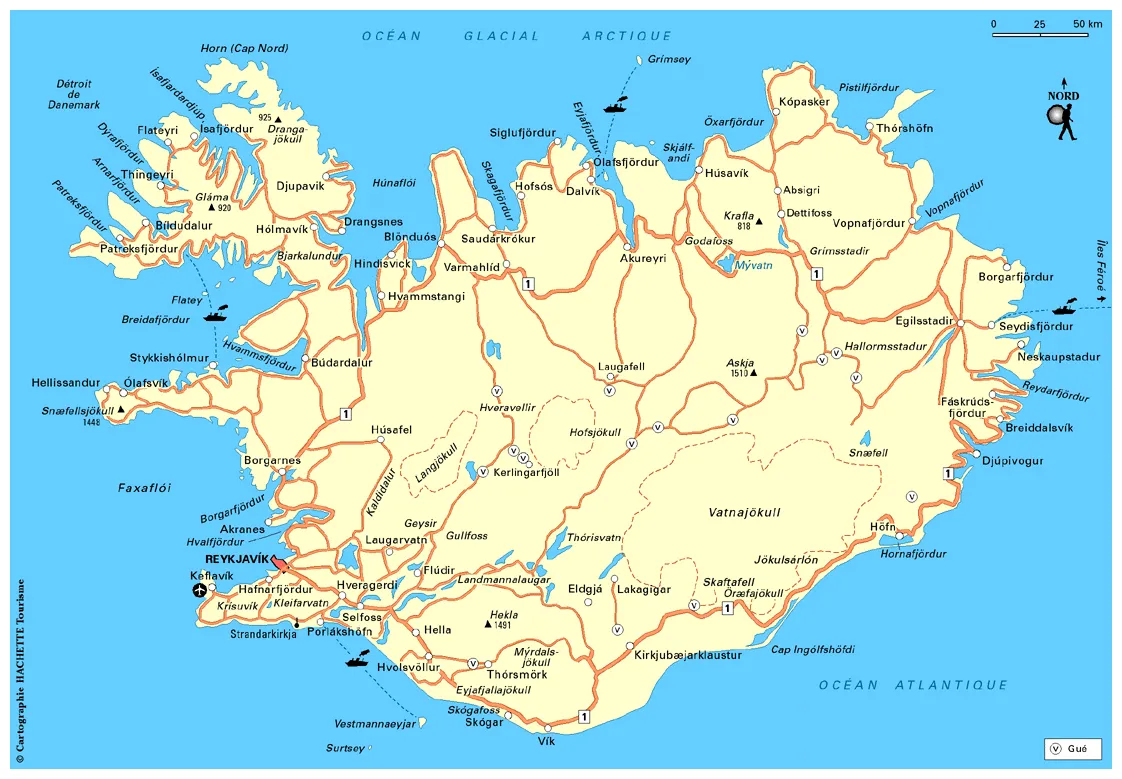 Islande carte europe » voyage carte plan