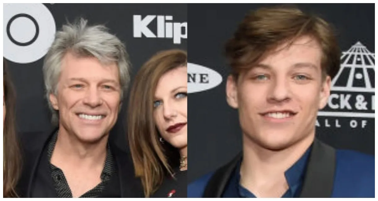 Chama atenção por ser parecido com o pai, jon bon jovi