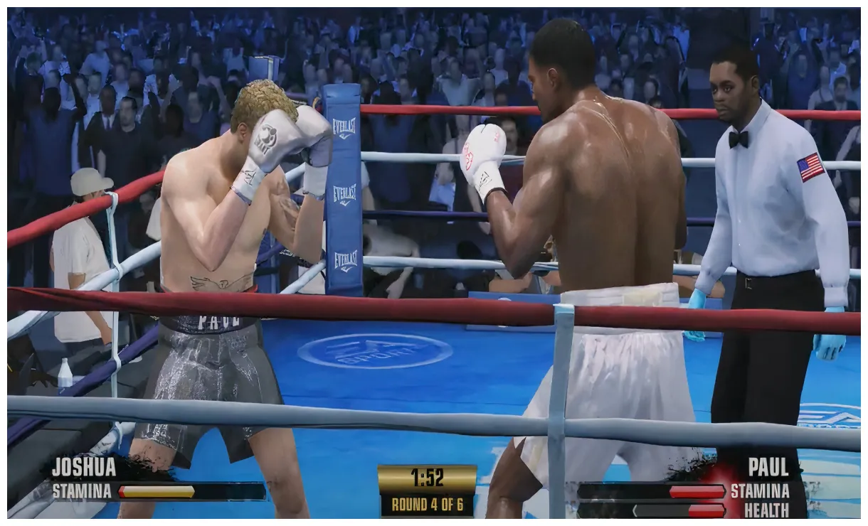 Anthony joshua vs jake paul fight simulation ends in brutal fashion