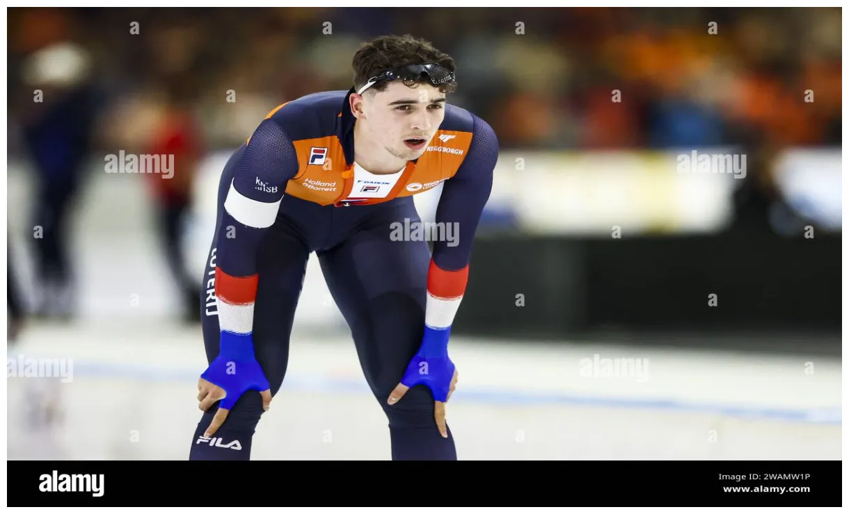 Heerenveen ned reacts after the men's 1000 meters at
