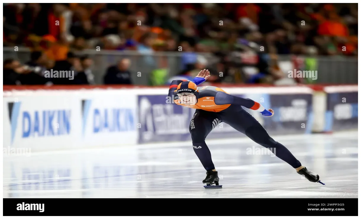 Inzell ned in action during the second 1000 meters