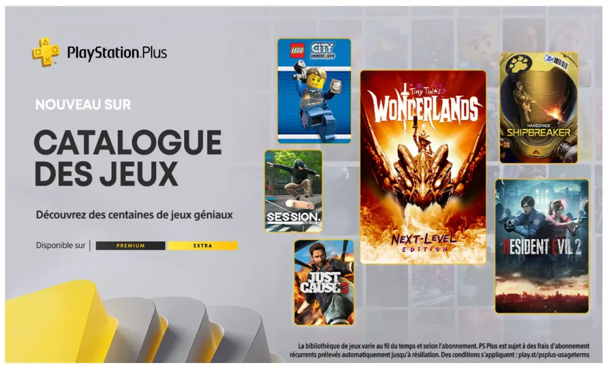 Les jeux ps plus extra/premium du mois de janvier