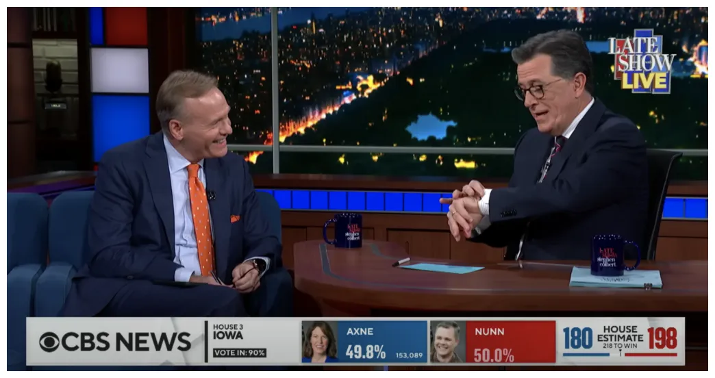 Election night 2022 on the late show