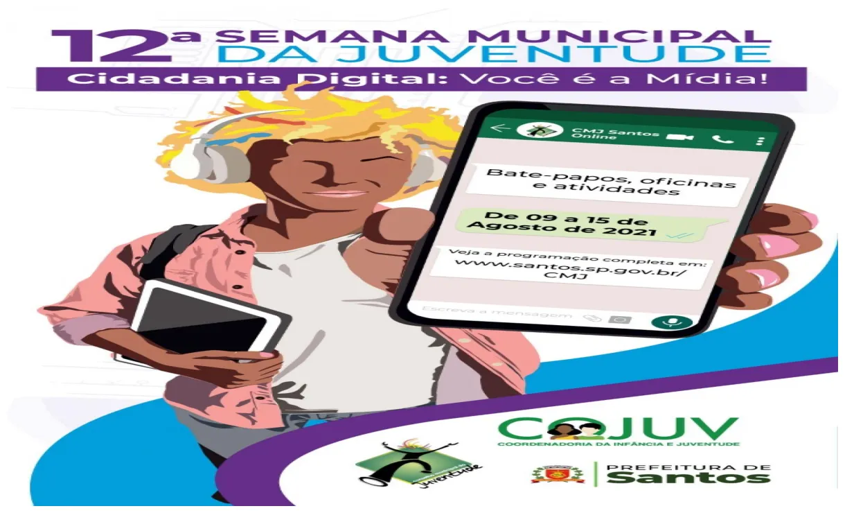 Semana da juventude em santos começa segunda com atividades presenciais