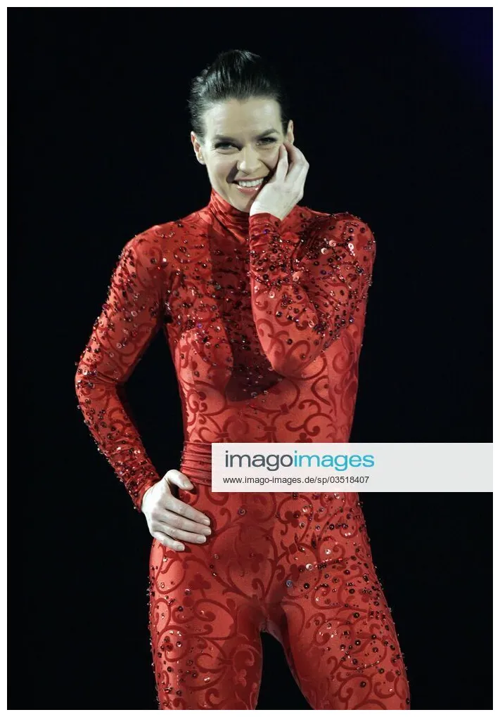 Katarina witt performing during her farewell show in germany on