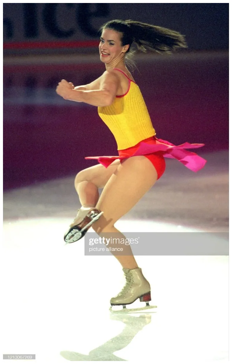 Katarina witt performing during world stars on ice in oberhausen