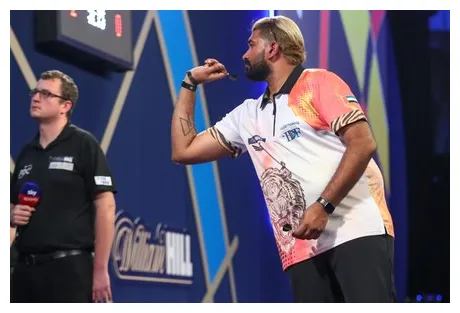 Nitin kumar during pdc world darts editorial stock
