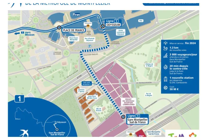 Montpellier : l'extension de la ligne 1 de tramway déclarée d'utilité