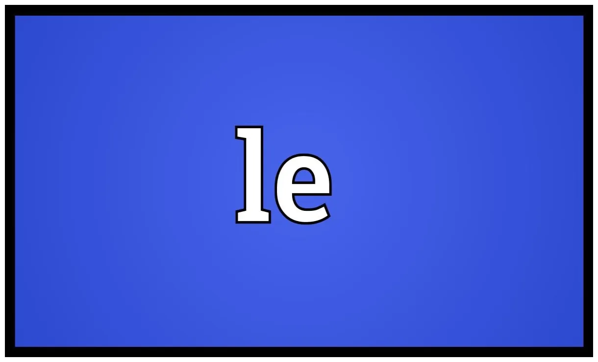 Le Meaning - YouTube