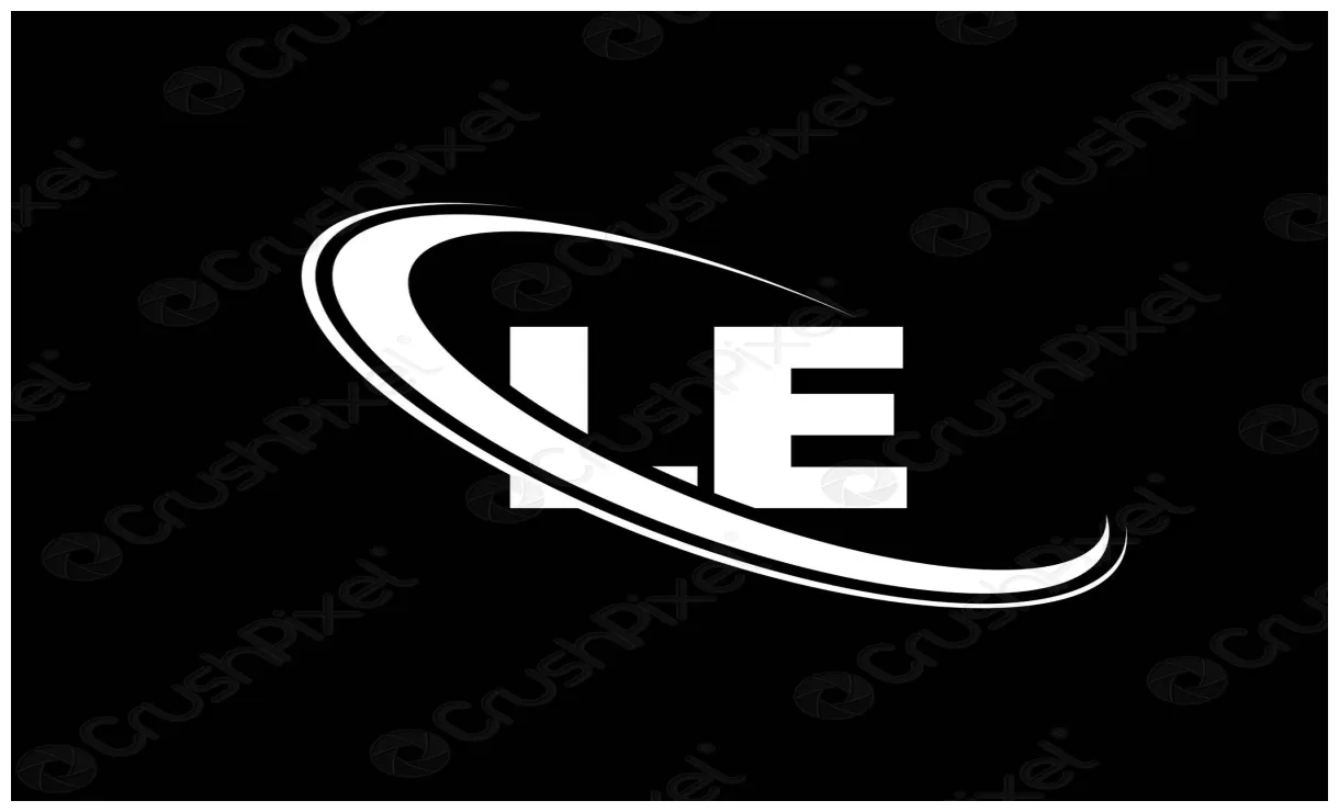 LE logo. L E design. White LE letter. LE/L - stock vector 6119926
