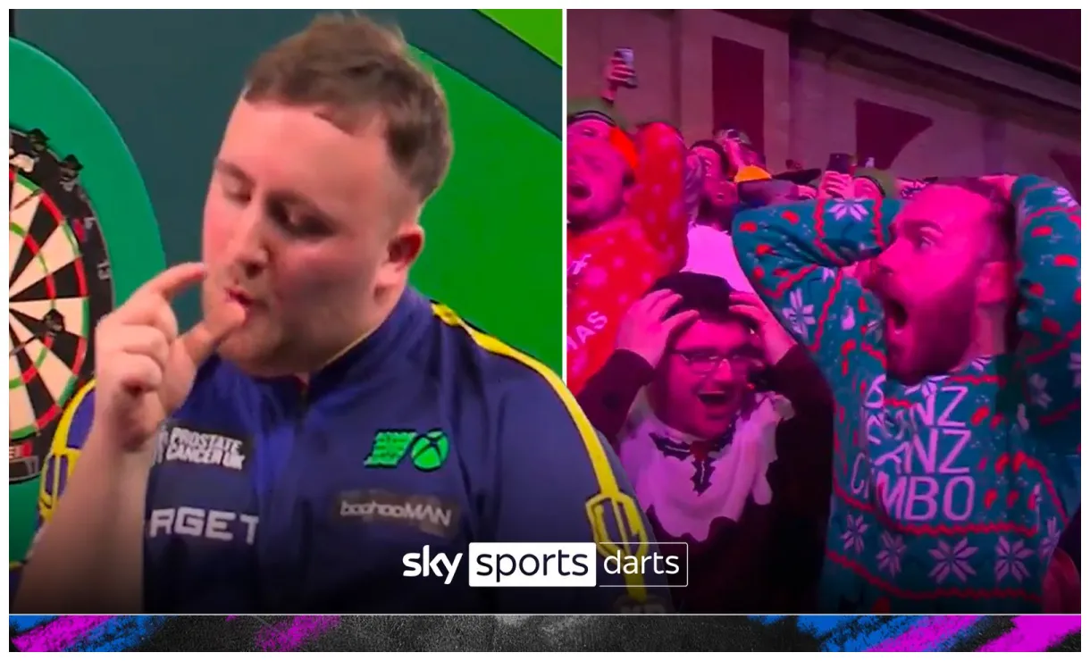 World darts championship luke littler almost hits nine-darter darts