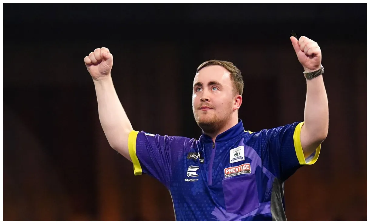 Moment luke littler scores winning dart at world darts championship