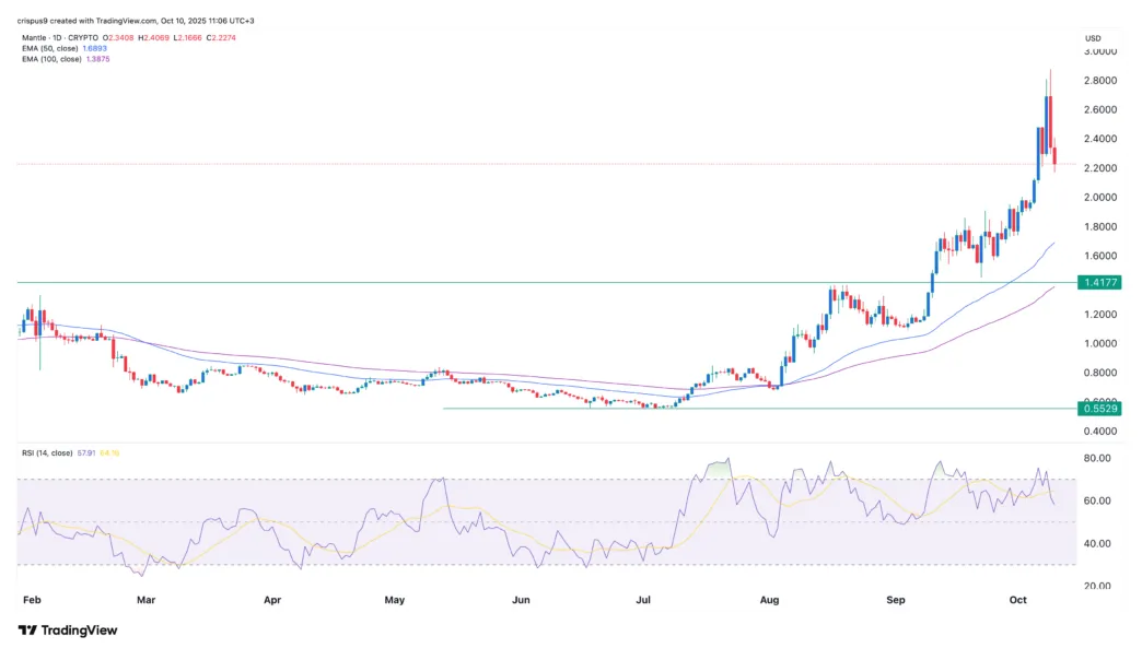 Mantle realtime market value graph live update 2025