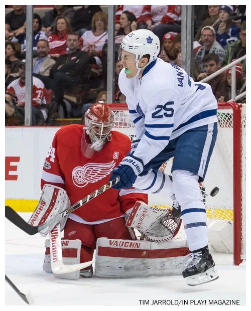 Red wings vs maple leafs game pix jan 25 in play! magazine